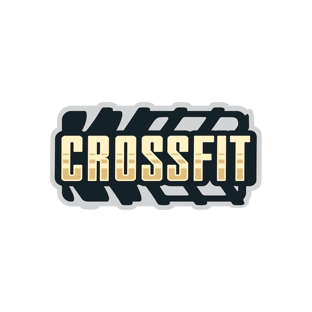 El emblema profesional vectorial moderno para el crossfit