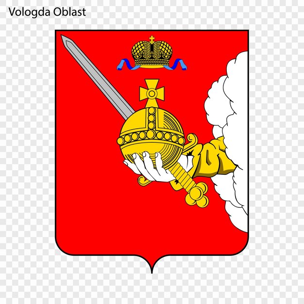 Vector emblema de la provincia de rusia