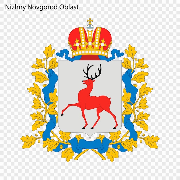 Vector emblema de la provincia de rusia