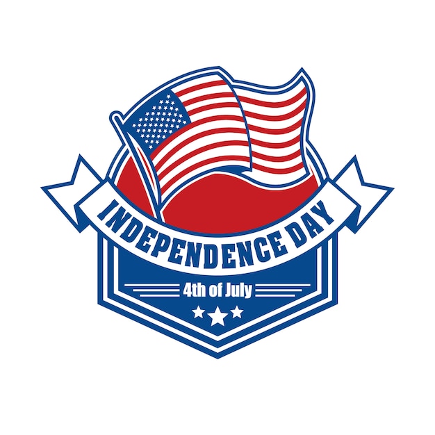 Emblema y símbolo para el Día de la Independencia de los Estados Unidos.
