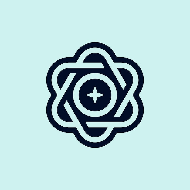 Emblema del símbolo de la estrella de ciencia ficción abstracta