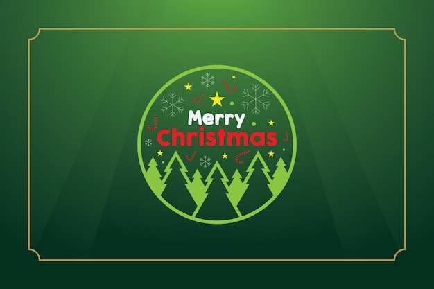 Emblema Temporada Navidad Felices Fiestas Saludo Vector Ilustración