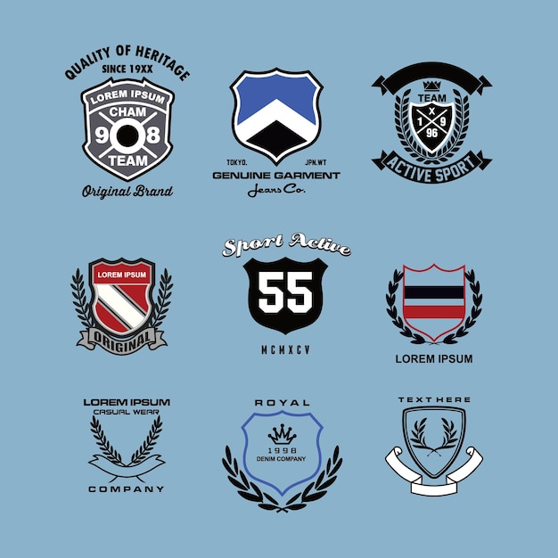 emblema vectorial de diseño para camiseta estampada y bordado