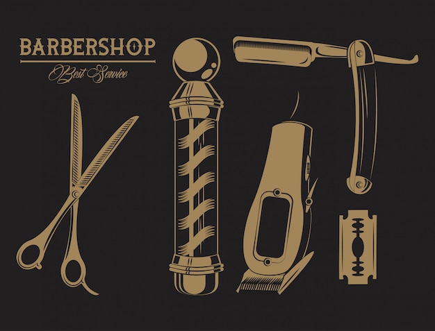 Emblema vintage Barbershop