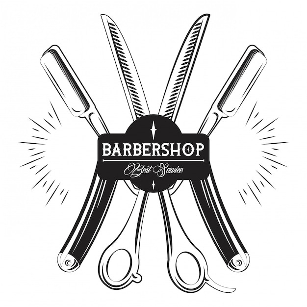 Emblema vintage Barbershop