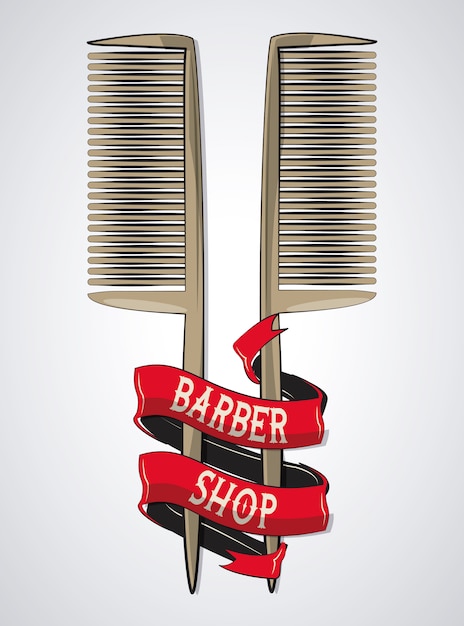 Vector emblema vintage barbershop