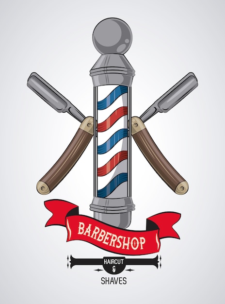 Vector emblema vintage barbershop