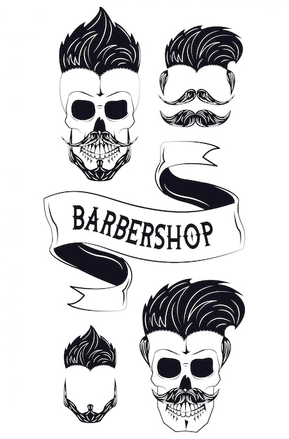 Emblema vintage barbershop