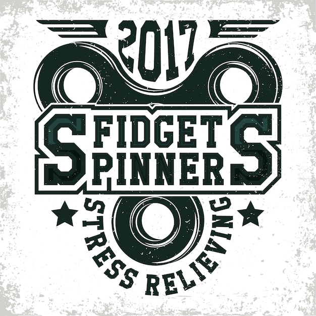 Emblema vintage de fidget spinner shop