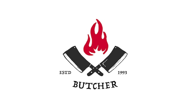 Emblemas de barbacoa vintage Etiquetas de restaurante emblemas logo Plantilla de logotipo vectorial