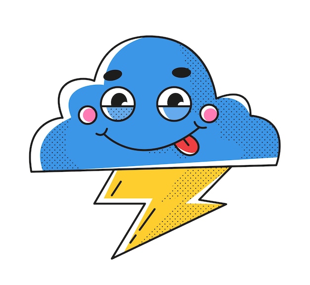 Emblemas divertidos Nube de tormenta