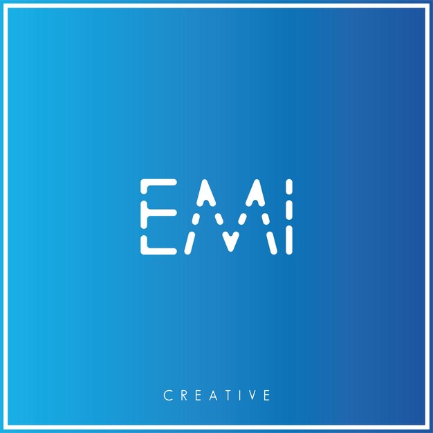 EMI Vector último Diseño de logotipo Diseño creativo Ilustración vectorial Logotipo mínimo Monograma