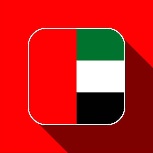 Emiratos árabes unidos bandera colores oficiales ilustración vectorial