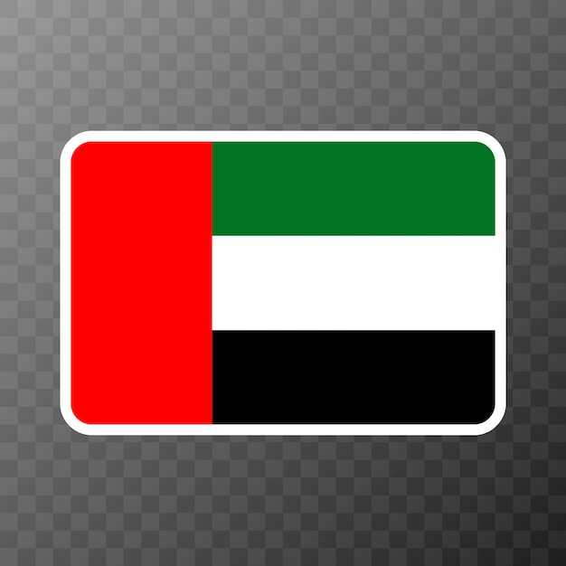 Emiratos Árabes Unidos bandera colores oficiales y proporción ilustración vectorial