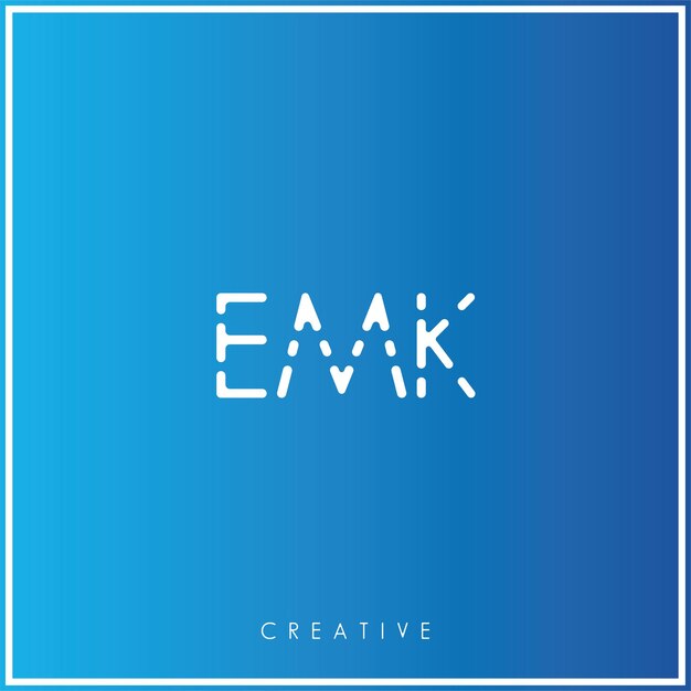EMK Premium Vector último diseño de logotipo Diseño creativo de logotipo Ilustración vectorial Logotipo mínimo Monograma
