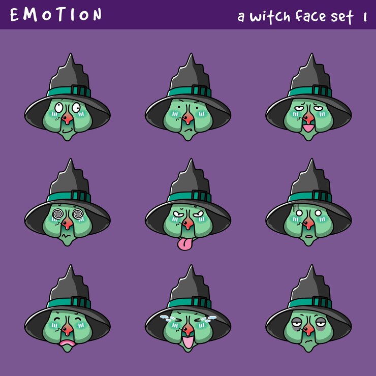 Emoción, bruja, Conjunto, 1