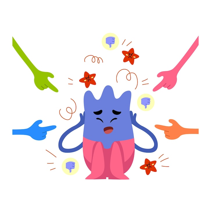 Vector las emociones negativas