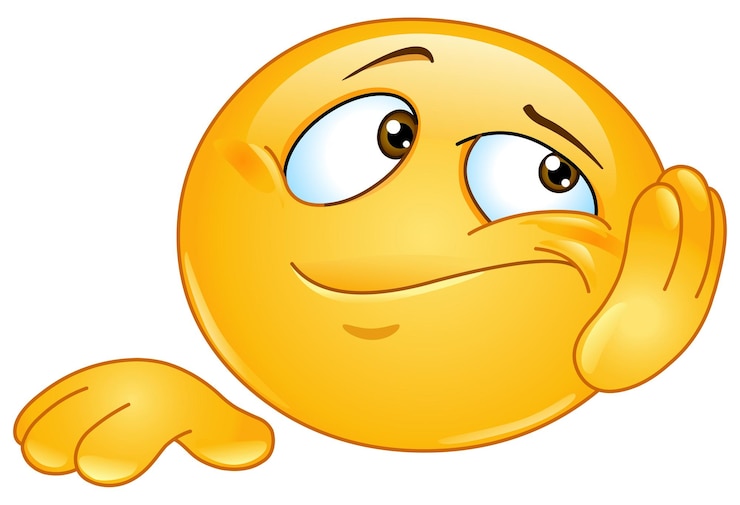 Vector emoji aburrido apoyando su mejilla en su mano