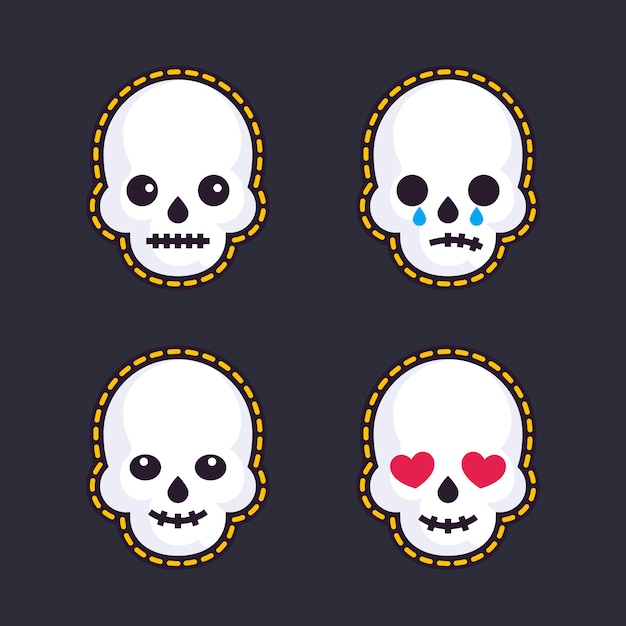 Emoji con calaveras