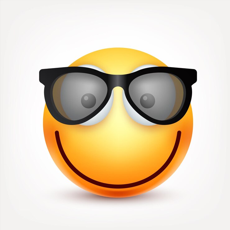 Vector emoji cara amarilla con emociones emoji realista triste o feliz emoticon enojado estado de ánimo personaje de dibujos animados