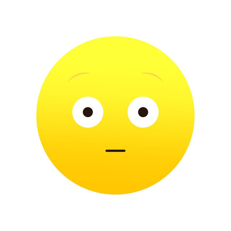 Vector emoji de cara sorprendida mirada asombrada ilustración vectorial eps 10