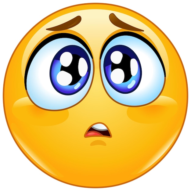 Emoji con una expresión triste o preocupada