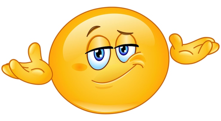 Vector emoji gesturing ¿cuál es el problema a quién le importa así que qué o yo no sé