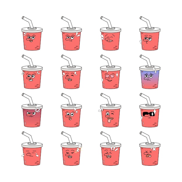 Emoji icónico de cola para negocios de comida rápida