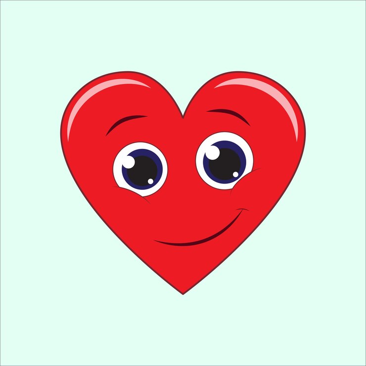 Emoji y icono de vector de corazón muy bonito