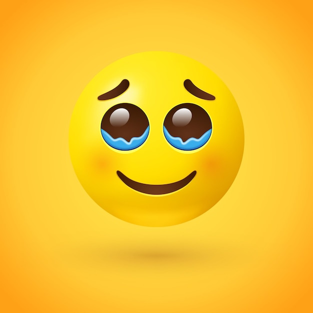 Vector emoji de lágrimas felices