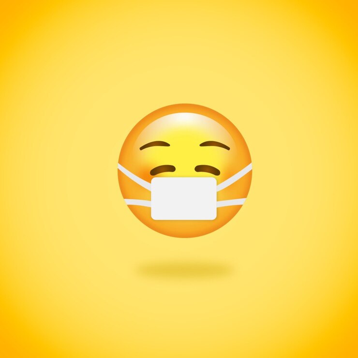 Emoji con máscara
