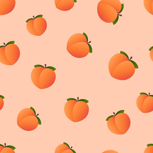 Emoji Patrón de melocotón Papel de pared de frutas y melocotones Vector