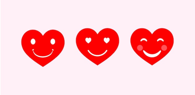 Emojis de corazón de amor feliz