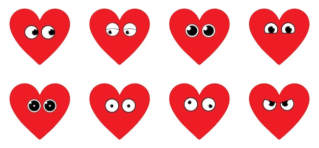 Emojis de corazón con ojos