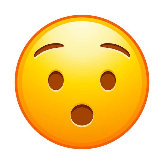 Emoticon de alta calidad Emoji asombrado Emoticon sorprendido con cara jadeante Emoji de cara amarilla Elemento popular
