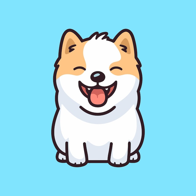 Emoticon de cara de perro lindo Emoji mostrando risa en voz alta30f4935b4fc0879d9d0e181
