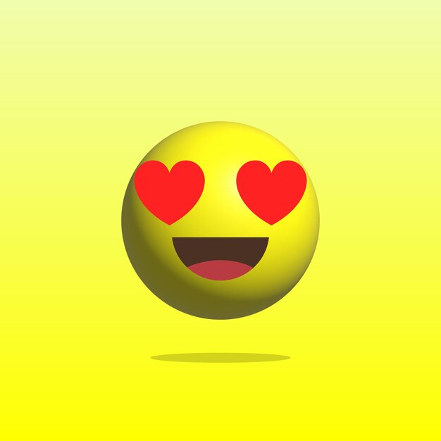 El emoticon de Enamorado 3D