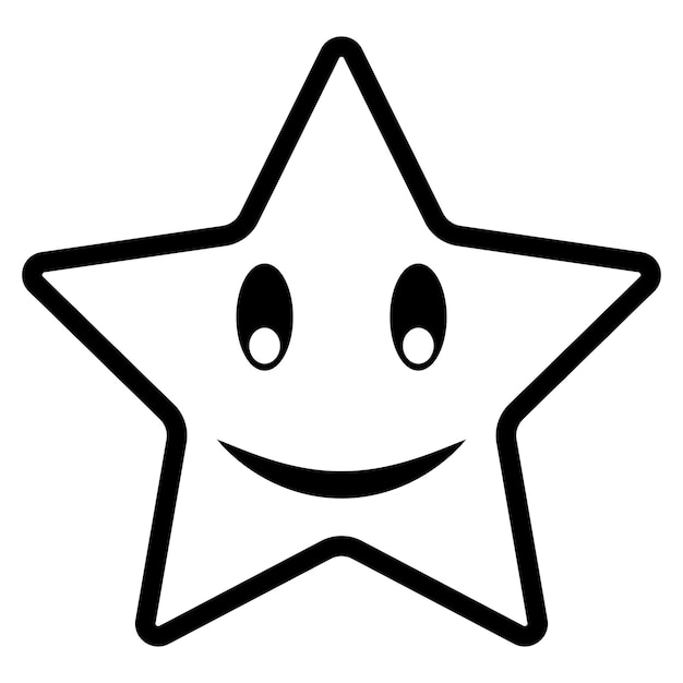 El emoticon de la estrella sonriente es el emoji de la estrella brillante, una sonrisa de buen humor.