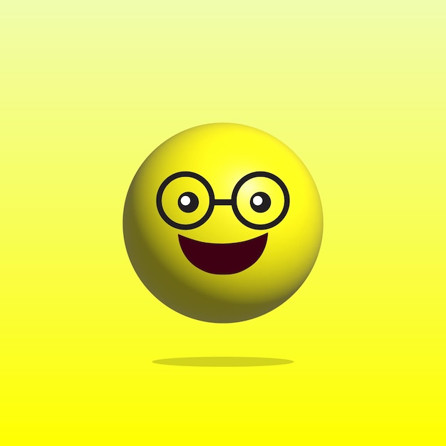 Vector emoticon inteligente en 3d