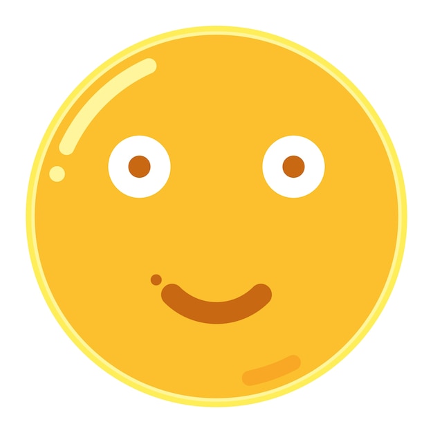 Vector emoticon ligeramente sonriente