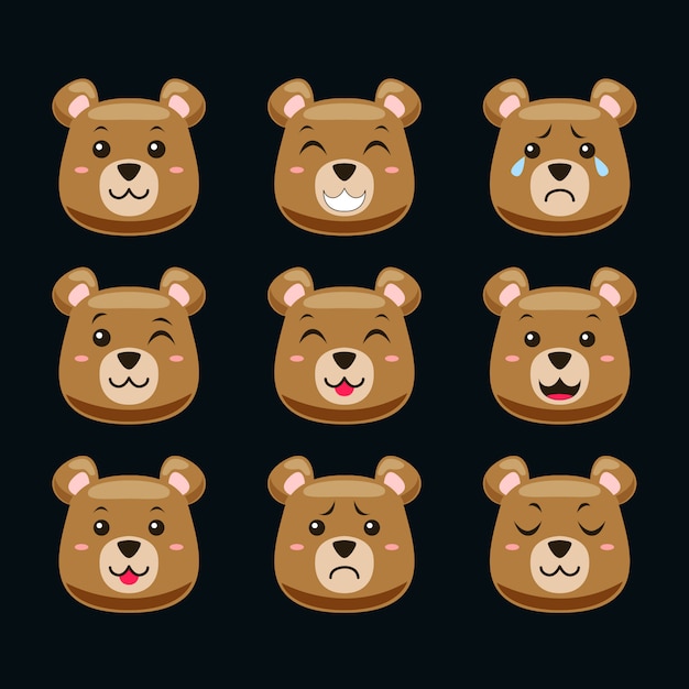 Emoticon de oso lindo