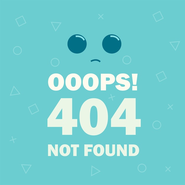 Emoticon de página de error 404 no encontrada - ilustración vectorial moderna