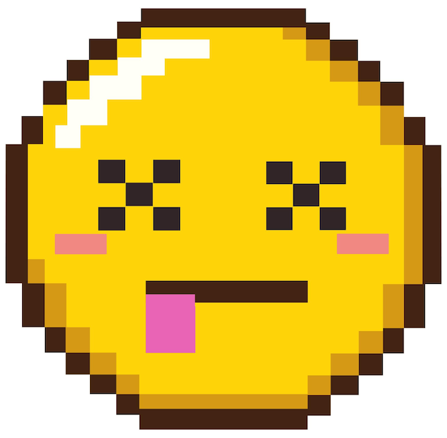 Emoticon de píxeles muertos