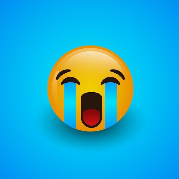 Emoticon de reacción de redes sociales Vector Premium