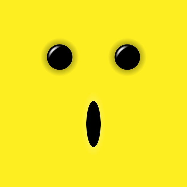 Vector emoticon de sonrisa sobre fondo amarillo