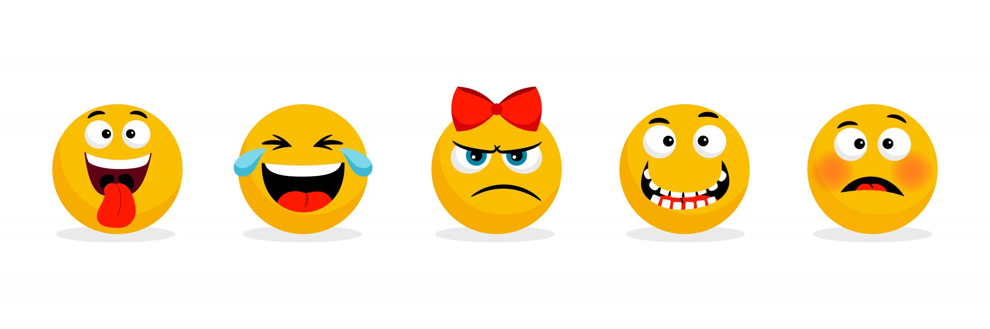 Emoticones de caras amarillas. caritas divertidas caritas, emojis de dibujos animados | Vector Premium Emoticones de caras amarillas. caritas divertidas caritas, emojis de dibujos animados | Vector Premium