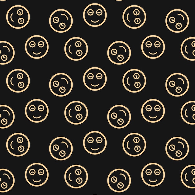 Emoticones sonrientes Diseño decorativo de lujo de moda Bellas ilustraciones vectoriales abstractas