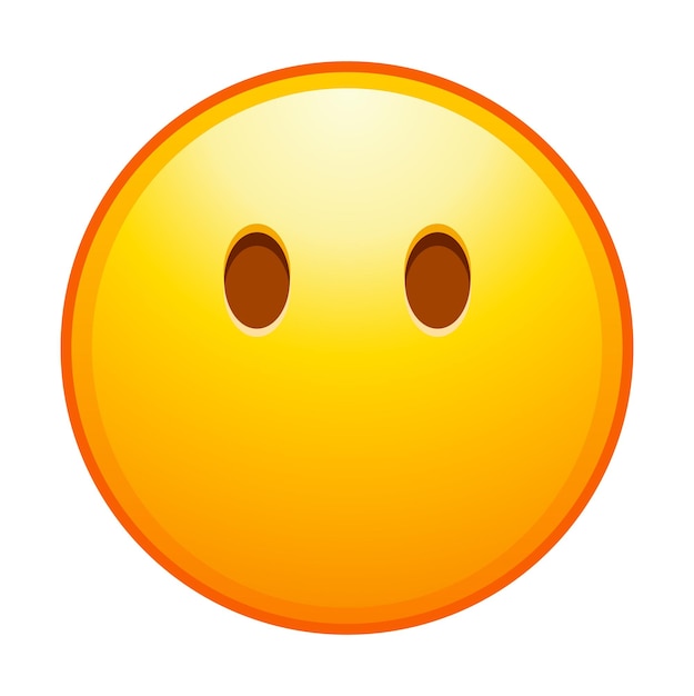 Emoticono de alta calidad Lindo emoticono silencioso sonriente sin emoji de boca Emoji de cara amarilla Elemento popular