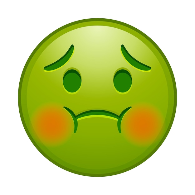 Emoticono de alta calidad reteniendo emoji de vómito emoticon verde cara disgusto emoji de cara amarilla elemento popular