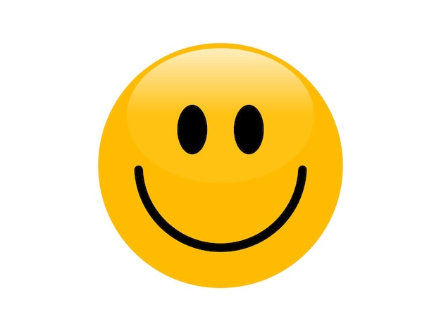 Emoto sonriente Icono de cara sonriente Signo de sonrisa lindo Símbolo de emoción feliz Signo de símbolo de emoticon Vector